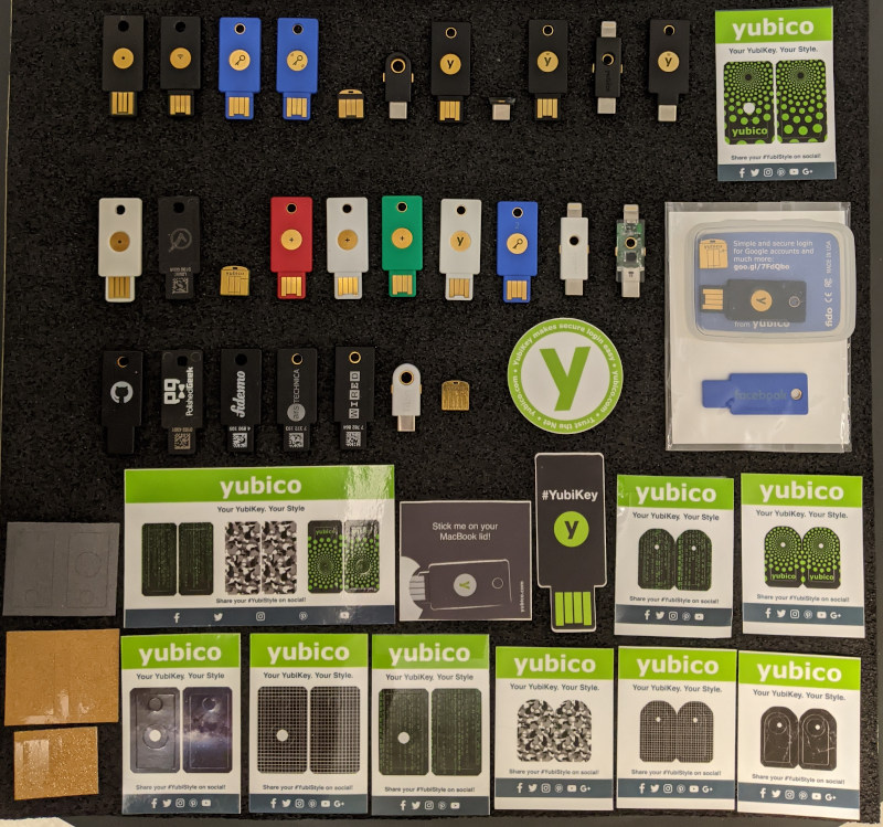 Royce's YubiKey collection