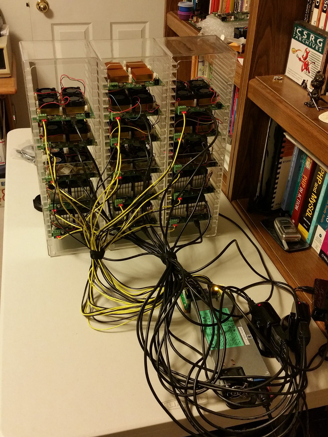 initial cluster, better view of power/USB setup